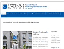 Tablet Screenshot of praxis-kremers.de